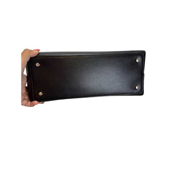 Kate Spade Kirk Park Saffiano Leather Bow Bag Purse Black With Crossbody Strap - Picture 6 of 10